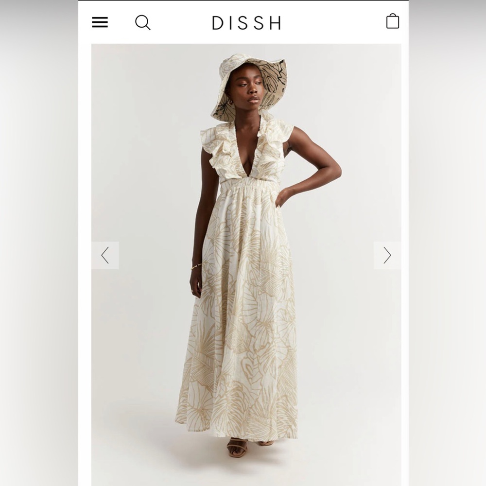 NWT Dish Malta Palm Maxi Dress Size 8